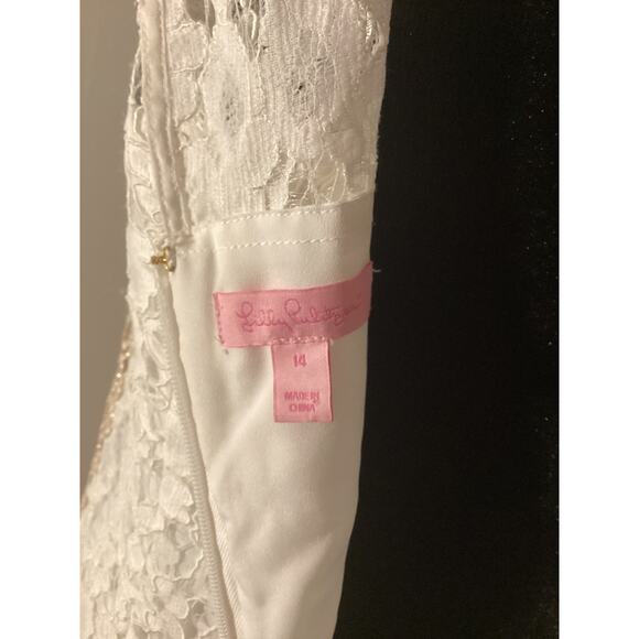 Lilly Pulitzer Mila feminine white lace dress 14 - Picture 7 of 7